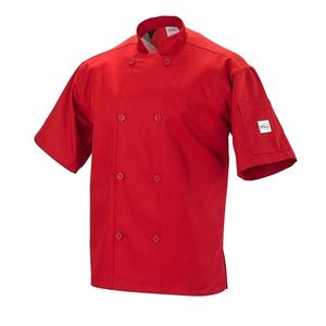 Mercer Culinary Millenia Air Series Red Short Sleeve Chef Coat - 3XL - M60019RD3X 