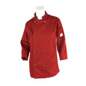 Mercer Culinary Millenia Series Red Long Sleeve Women's Chef Coat - XL - M60020RD1X 