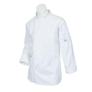 Mercer Culinary Millenia Series White Long Sleeve Women's Chef Coat - L - M60020WHL 