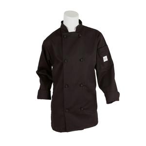 Mercer Culinary Millenia Series Black Long Sleeve Women's Chef Coat - XXS - M60022BKXXS 