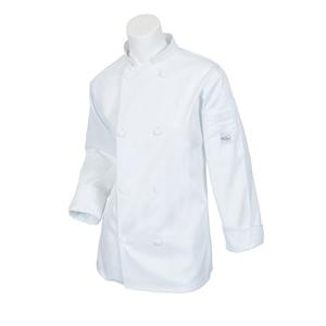 Mercer Culinary Millenia Series White Long Sleeve Women's Chef Coat - XL - M60022WH1X 