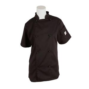 Mercer Culinary Millenia Series Black Short Sleeve Women's Chef Coat - 3XL - M60024BK3X