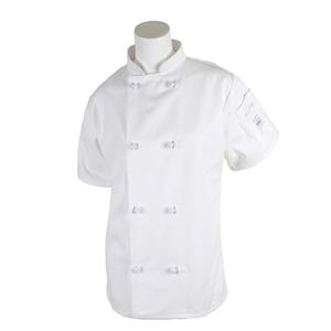 Mercer Culinary Millenia Series White Short Sleeve Women's Chef Coat - XL - M60024WH1X 