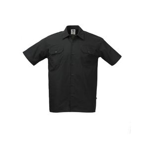 Mercer Culinary Metro Edge Series Black Unisex Work Shirt with Mesh Back - XS - M60250BKXS 