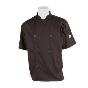 Mercer Culinary Genesis Unisex Black Short Sleeve Chef Jacket - XS - M61012BKXS