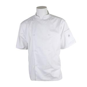 Mercer Culinary Genesis Unisex White Short Sleeve Chef Jacket - XS - M61012WHXS