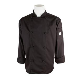 Mercer Culinary Genesis Unisex Black Long Sleeve Chef Jacket - XS - M61020BKXS 