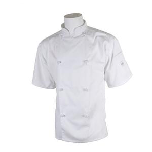 Mercer Culinary Genesis Unisex White Short Sleeve Chef Jacket - XL - M61022WH1X 