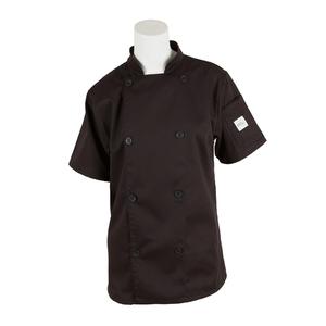 Mercer Culinary Genesis Women's Black Short Sleeve Chef Jacket - XL - M61032BK1X