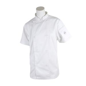 Mercer Culinary Genesis Women's White Short Sleeve Chef Jacket - XL - M61032WH1X