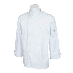 Mercer Culinary Renaissance Men's White Long Sleeve Chef Jacket - XL - M62010WH1X 