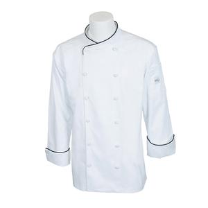 Mercer Culinary Renaissance Men's White Long Sleeve Chef Jacket - XS - M62020WBXS