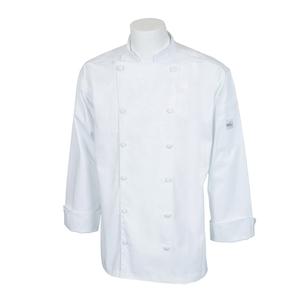 Mercer Culinary Renaissance Men's White Long Sleeve Chef Jacket - XL - M62030WH1X 