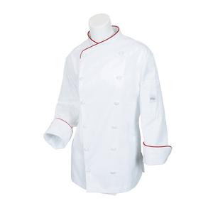 Mercer Culinary Renaissance Women's White Long Sleeve Chef Jacket - XS - M62045WRXS