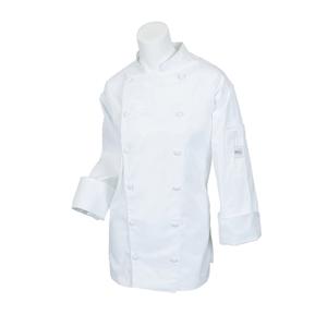 Mercer Culinary Renaissance Women's White Long Sleeve Chef Jacket - XS - M62060WHXS 