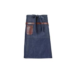 Mercer Culinary Metro Edge Indigo Cotton Denim Mid-Bistro Apron - M63204DEN