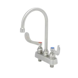 T&S Brass EverSteel Stainless Steel 4in Deck Mount Workboard Faucet - S-1141-04 