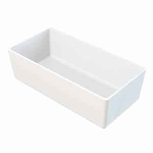 TableCraft Cold Holding 2qt Aluminum Rectangular Bowl w/Straight Wall - CW4026N 