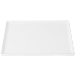 TableCraft Rectangular Cast Aluminum 8-1/2in x 6-3/4in Platter - White - CW2104W 