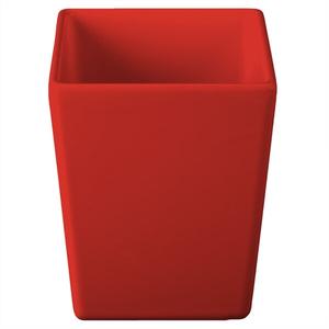 TableCraft Cold Holding 1.5qt Red Square Cast Aluminum Bowl - CW4012R 