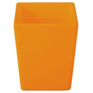 TableCraft Cold Holding 1.5qt Orange Finish Square Cast Aluminum Bowl - CW4012X 