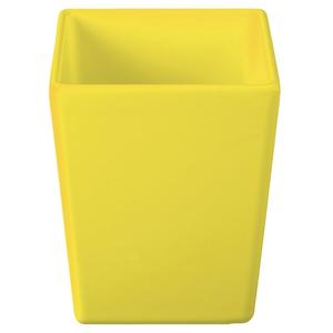 TableCraft Cold Holding 1.5 qt. Yellow Finish Square Cast Aluminum Bowl - CW4012Y