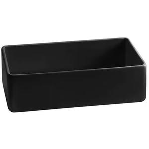 TableCraft Cold Holding 2qt Black Rectangular Cast Aluminum Bowl - CW4026BK 