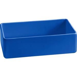 TableCraft Cold Holding 2qt Cobalt Blue Rectangular Cast Aluminum Bowl - CW4026CBL 