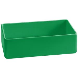 TableCraft Cold Holding 2qt Green Finish Rectangular Aluminum Bowl - CW4026GN 