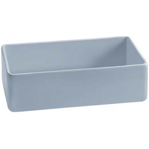 TableCraft Cold Holding 2qt Grey Finish Rectangular Aluminum Bowl - CW4026GY 