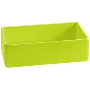 TableCraft Cold Holding 2qt Lime Green Rectangular Aluminum Bowl - CW4026LG 