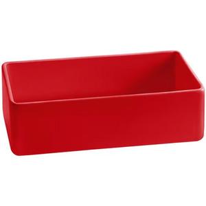 TableCraft Cold Holding 2qt Red Finish Rectangular Aluminum Bowl - CW4026R 