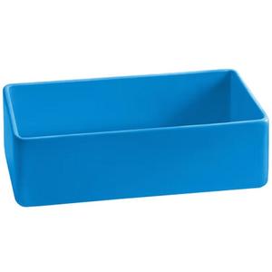 TableCraft Cold Holding 2qt Sky Blue Finish Rectangular Aluminum Bowl - CW4026SBL 