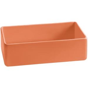 TableCraft Cold Holding 2qt. Sunset Orange Rectangular Aluminum Bowl - CW4026SNX