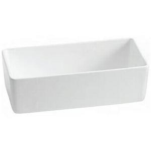 TableCraft Cold Holding 2qt. White Finish Rectangular Aluminum Bowl - CW4026W