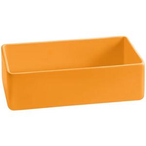 TableCraft Cold Holding 2qt. Orange Finish Rectangular Aluminum Bowl - CW4026X