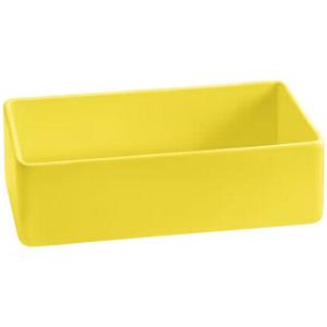 TableCraft Cold Holding 2qt. Yellow Finish Rectangular Aluminum Bowl - CW4026Y