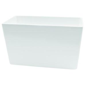 TableCraft Cold Holding 3.5qt White Finish Rectangular Aluminum Bowl - CW4035W 