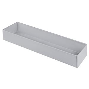 TableCraft Cold Holding 3.25qt Natural Aluminum Rectangular Bowl - CW4018N 