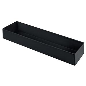 TableCraft Cold Holding 3.25 qt. Black Finish Aluminum Rectangular Bowl - CW4008BK