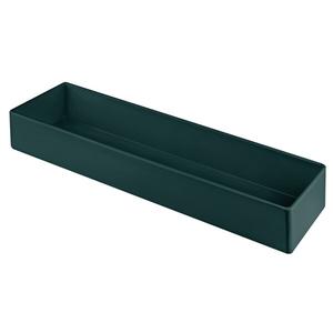 TableCraft Cold Holding 3.25 qt. Hunter Green Aluminum Rectangular Bowl - CW4008HGN