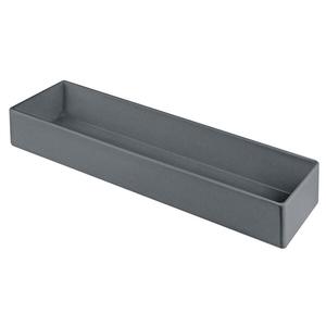 TableCraft Cold Holding 3.25 qt. Grey Finish Aluminum Rectangular Bowl - CW4008GY