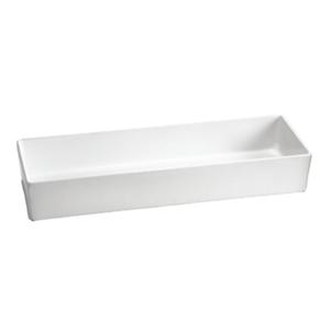 TableCraft Cold Holding 5.5qt. Natural Finish Rectangular Aluminum Bowl - CW4006N