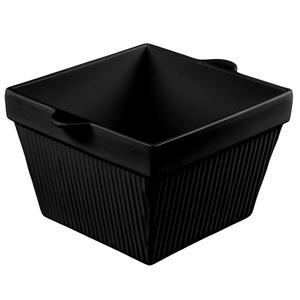 TableCraft Cold Holding 6.5qt Black Finish Aluminum Square Bowl - CW1490BK 