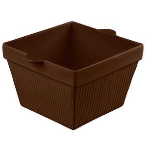 TableCraft Cold Holding 6.5qt Brown Finish Aluminum Square Bowl - CW1490BR 