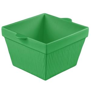 TableCraft Cold Holding 6.5qt Green Finish Aluminum Square Bowl - CW1490GN 