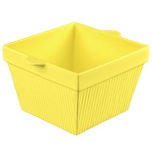 TableCraft Cold Holding 6.5 qt. Yellow Finish Aluminum Square Bowl - CW1490Y