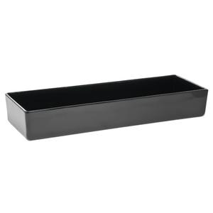 TableCraft Cold Holding 5.5qt Black Finish Aluminum Rectangular Bowl - CW4006BK 