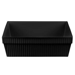 TableCraft Cold Holding 24 qt. Black Finish Aluminum Square Bowl - CW1494BK