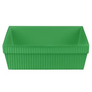 TableCraft Cold Holding 24 qt. Green Finish Aluminum Square Bowl - CW1494GN